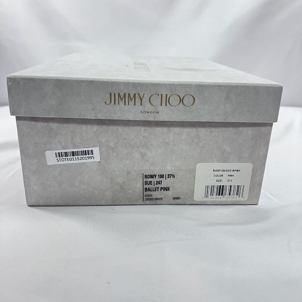 Jimmy Choo Romy 100 Ballet Pink Suede Pumps - Picture 9 of 11